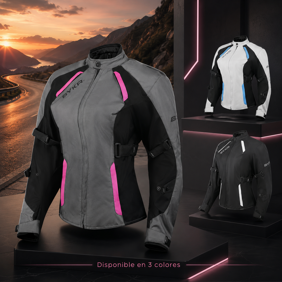 Chaqueta de protección de moto para mujer