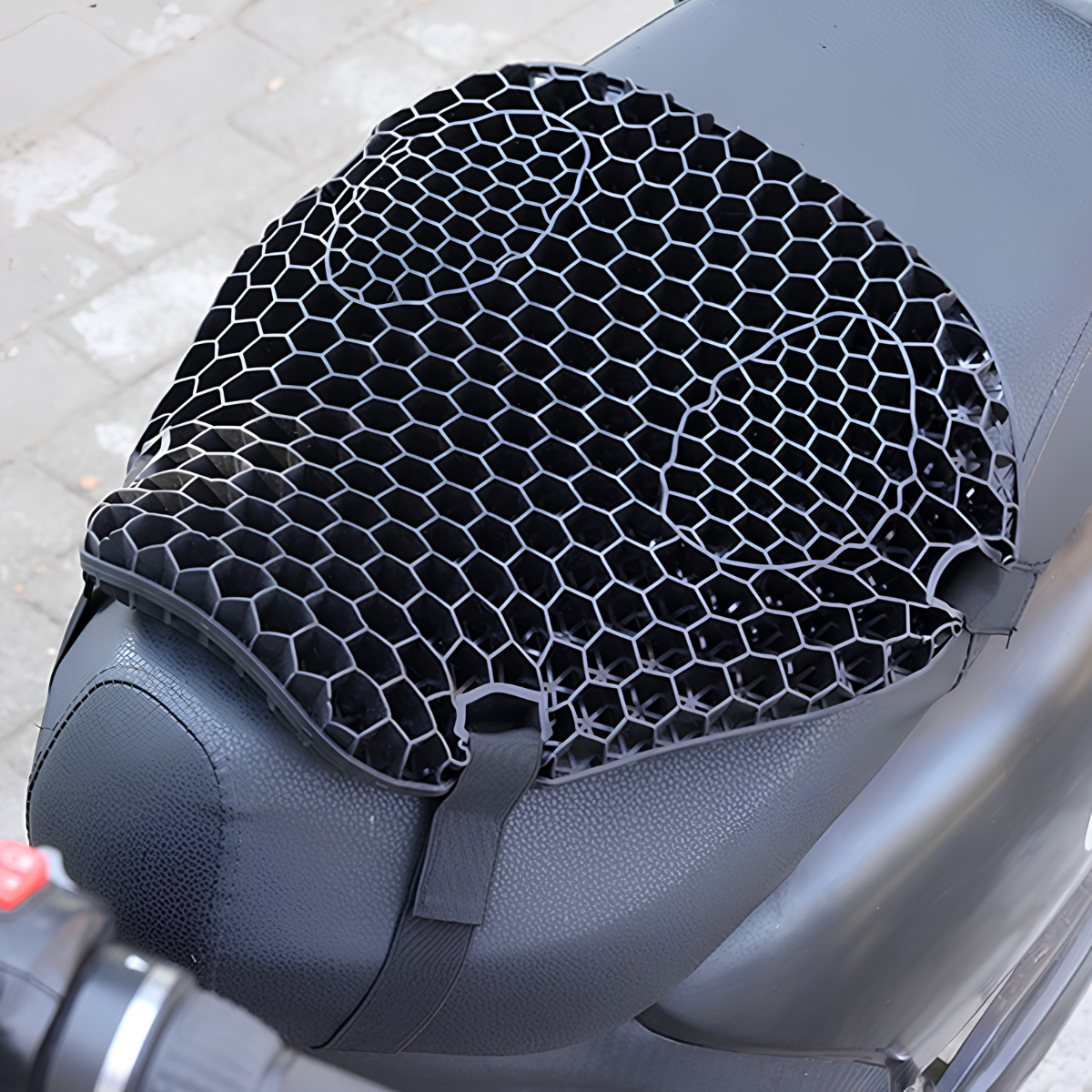 cojín negro de silicona para moto