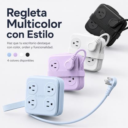 Multitoma Electrica Extension Regleta  11 en 1 Enrollable