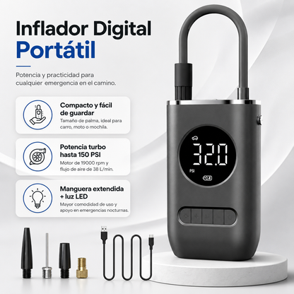Inflador De Neumáticos Compresor Portati