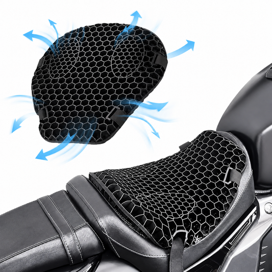 cojín negro de silicona para moto