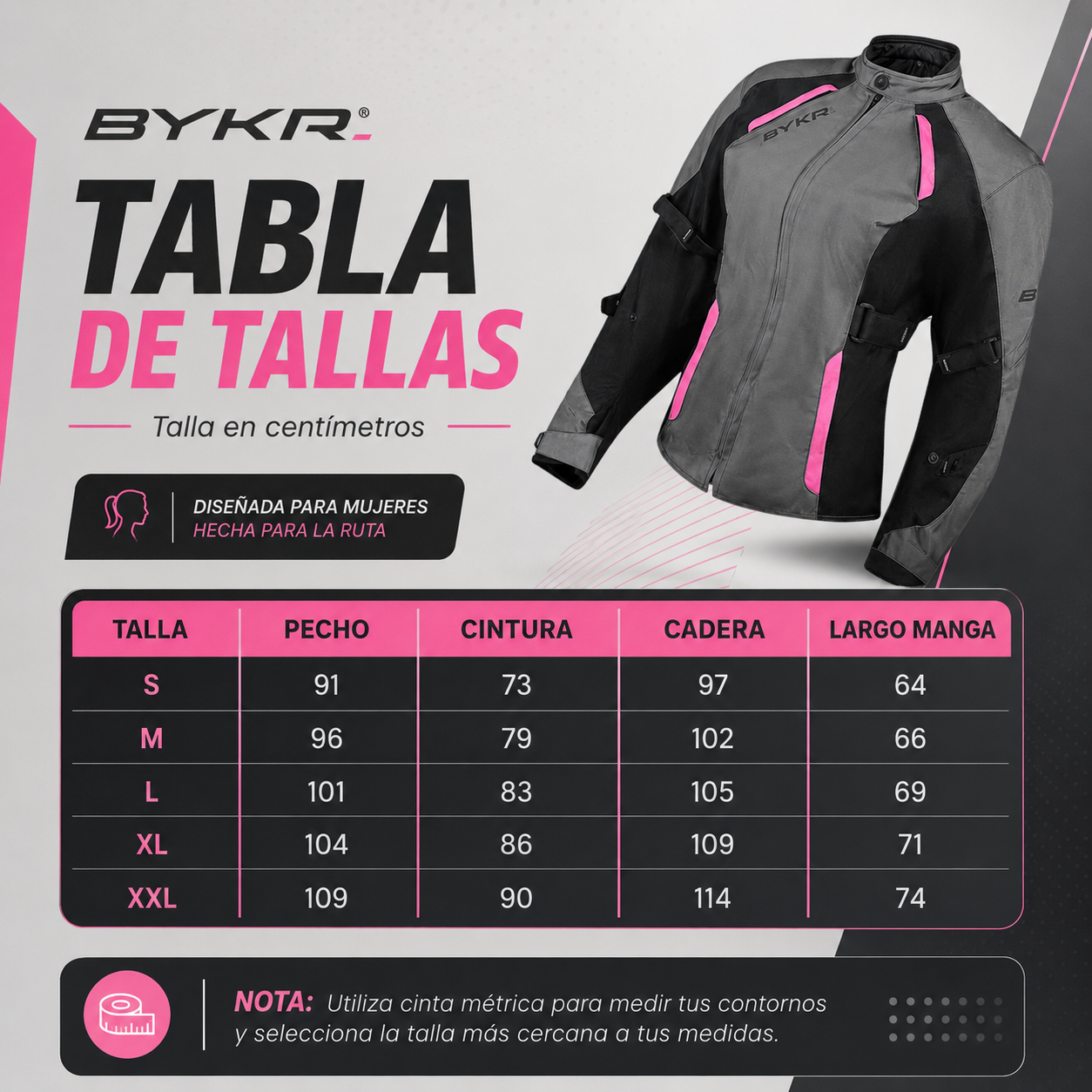 Chaqueta de protección de moto para mujer