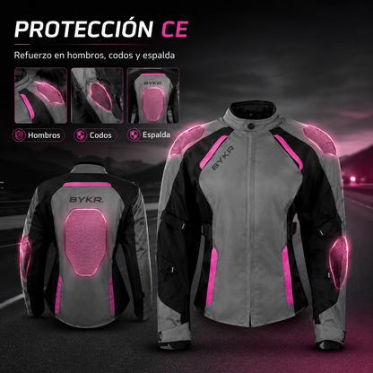 Chaqueta de protección de moto para mujer