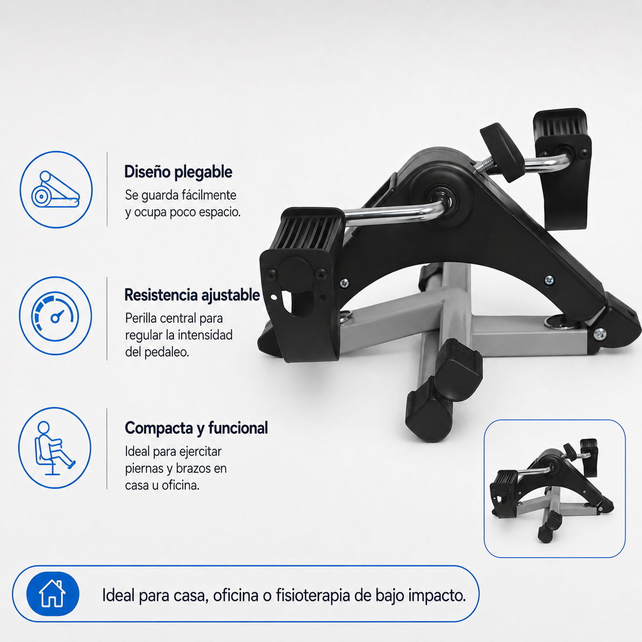 Mini Bicicleta Estática Portátil Pedal